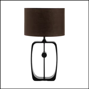 O Abajur Blackeye da Lampadaria é uma peça de design contemporâneo vazado que equilibra leveza e funcionalidade. Sua base alta em aço carbono com pintura eletrostática preta fosca moldada e vazada que confere personalidade ao ambiente. A cúpula opaca em tecido dark brown leather direciona a luz para cima e para baixo criando uma atmosfera convidativa para leitura e ao mesmo tempo contribuindo com a iluminação geral do espaço.