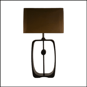O Abajur Blackeye Rectangle da Lampadaria é uma peça de design contemporâneo vazado que equilibra leveza e funcionalidade. Sua base alta em aço carbono com pintura eletrostática preta fosca moldada e vazada que confere personalidade ao ambiente. A cúpula retangular opaca em tecido dark brown leather direciona a luz para cima e para baixo criando uma atmosfera convidativa para leitura e ao mesmo tempo contribuindo com a iluminação geral do espaço.