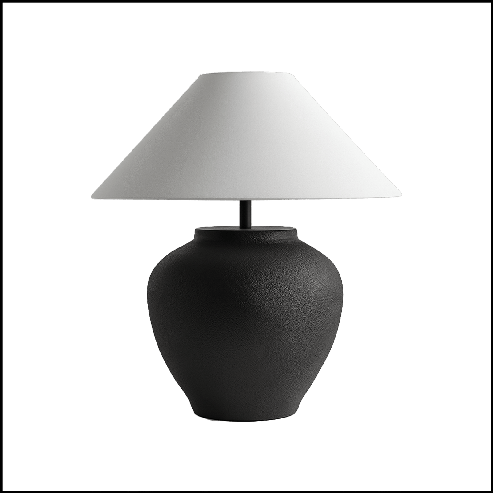 abajur black ceramic 2 1