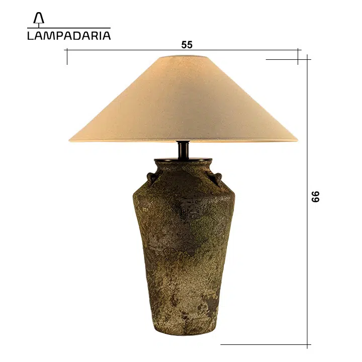 Medidas Abajur Mossceramic 66x55cm